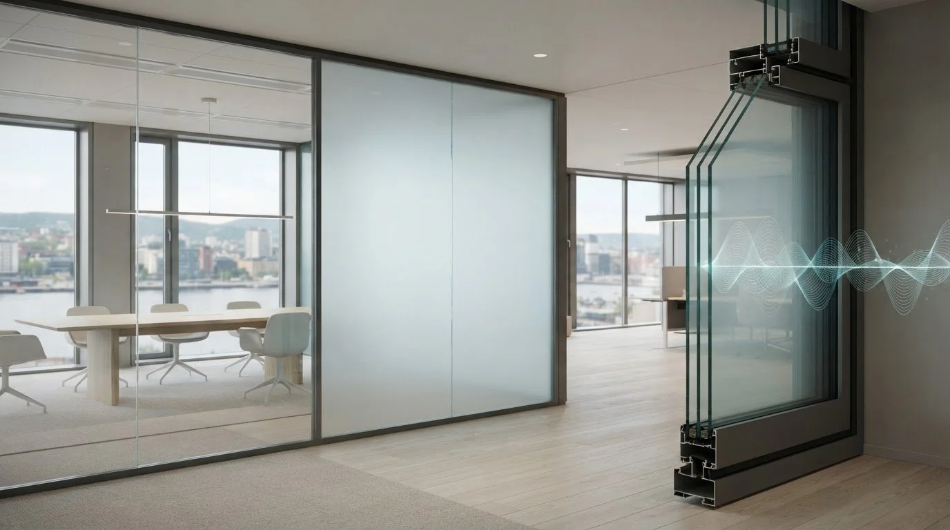 Lydisolerende egenskaper ved smartglass i bygg