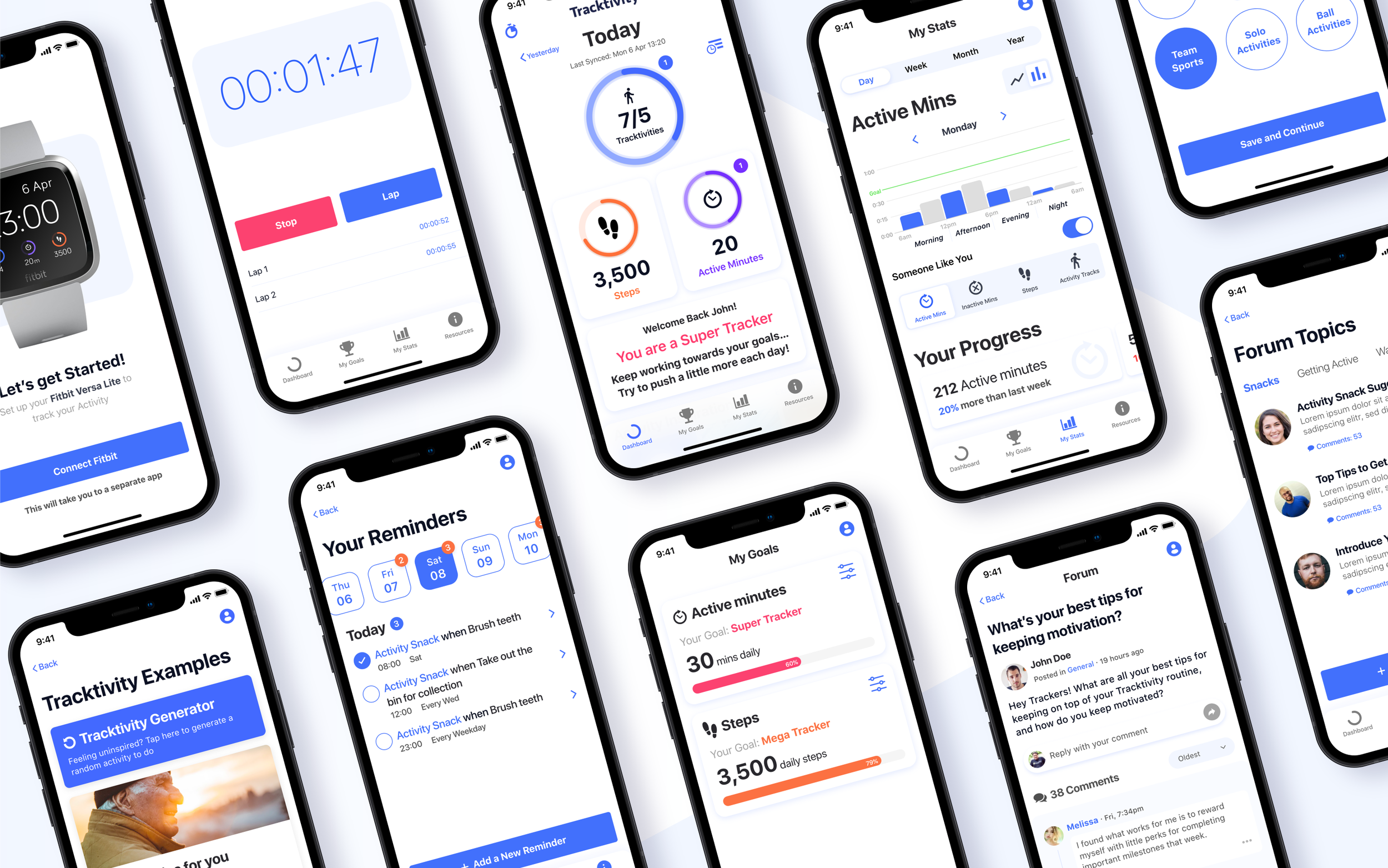 App Design for Tracktivity