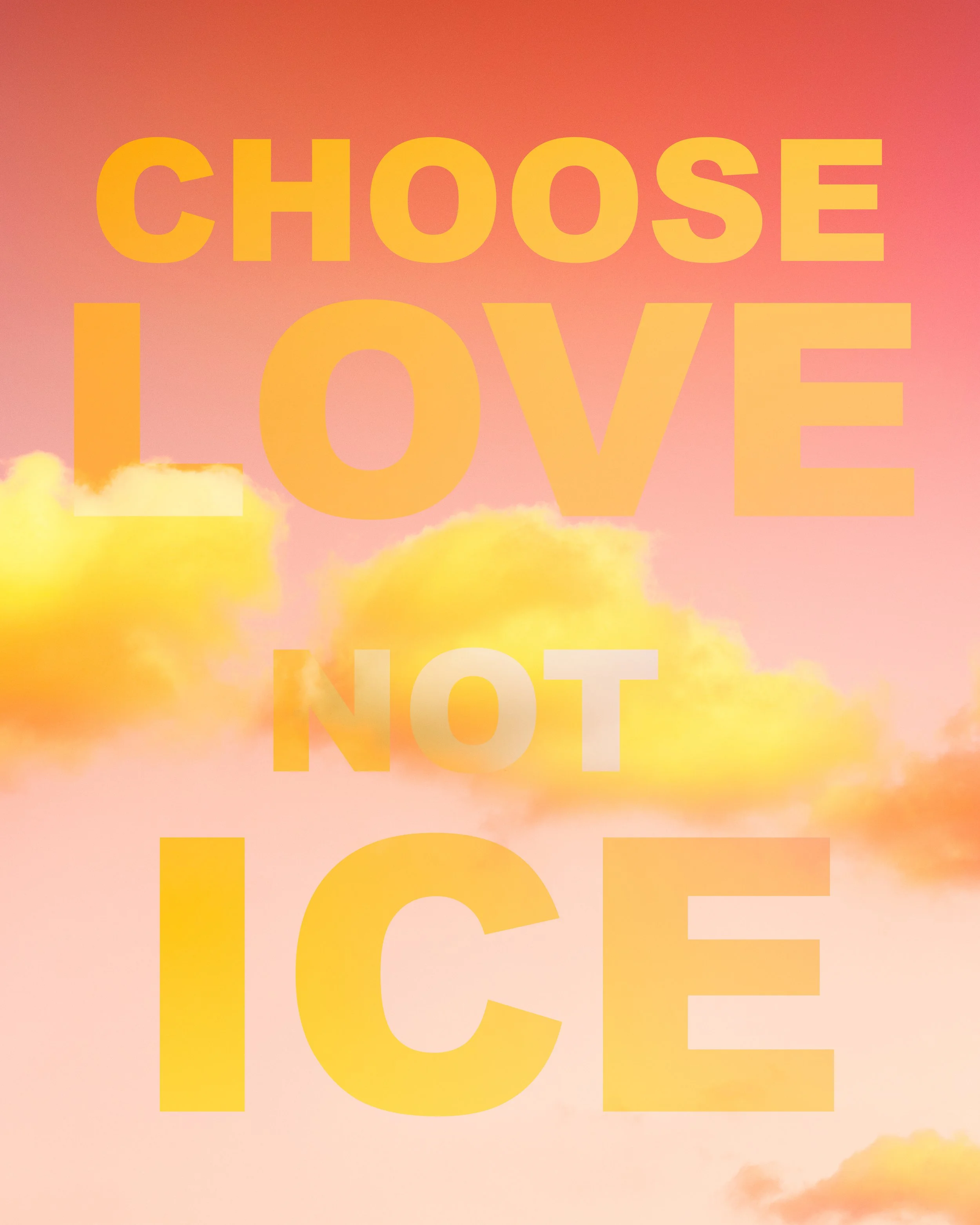 Choose Love Not Ice 16x20" Photo Paper Poster