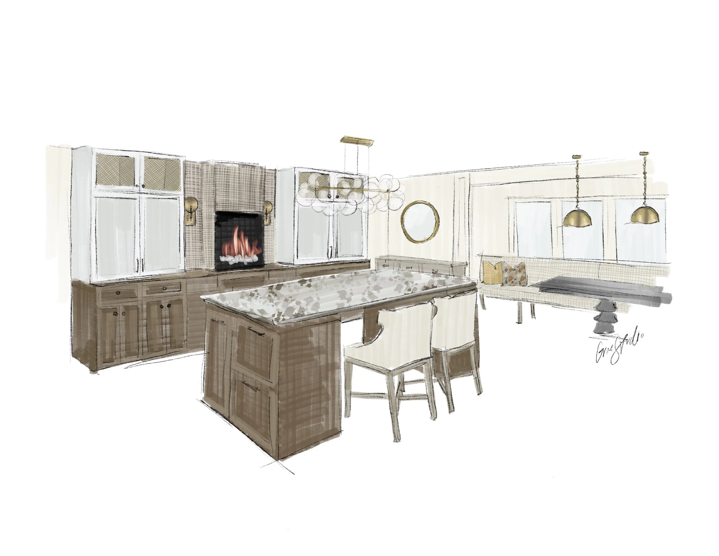 Interior Design Sketches