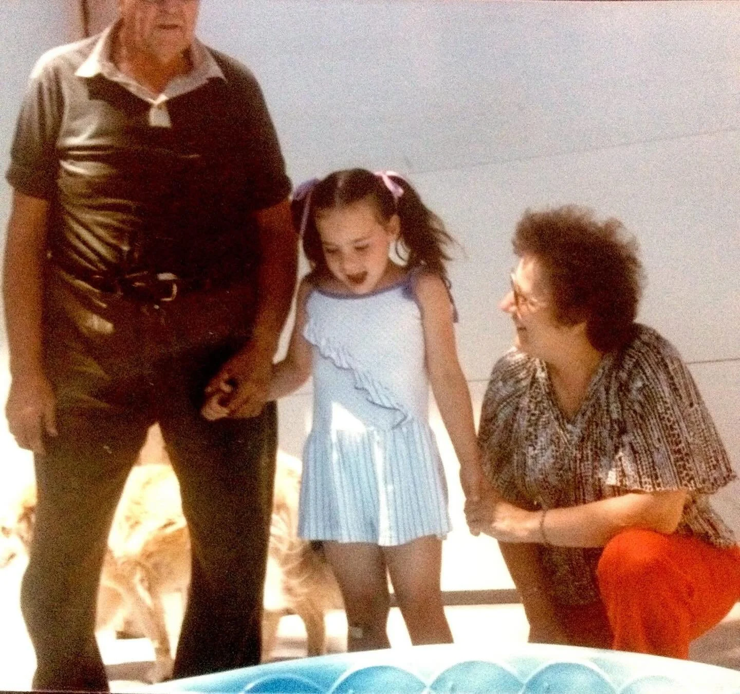 Core memory unlocked. I was 5 or 6 here. I had planned to dig a hole in the ground, line it with wood for structural support, and then lay a plastic sheet to hold the water and make my own homemade pool. 😂 Good thing Grandma and Grandpa stepped in w