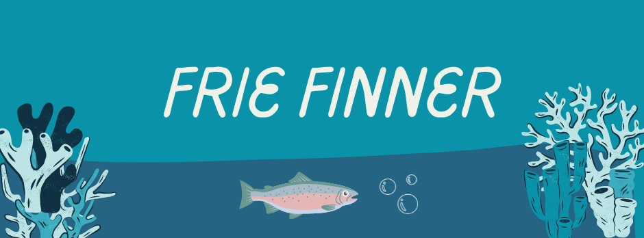 Grafisk billede af banner for fiskekampagnen Frie Finner