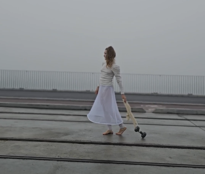 DREAMSCAPES IN TRANSIT at Be(a)ware Butoh Festival (Helsinki, 2025). 

A performance-journey, morphing into specificity of a cityscape where it unfolds