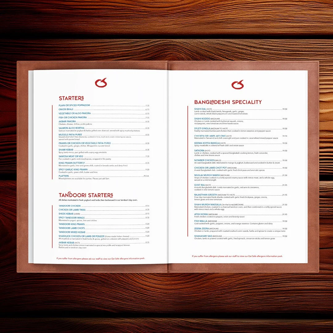 Cafe Spice menu