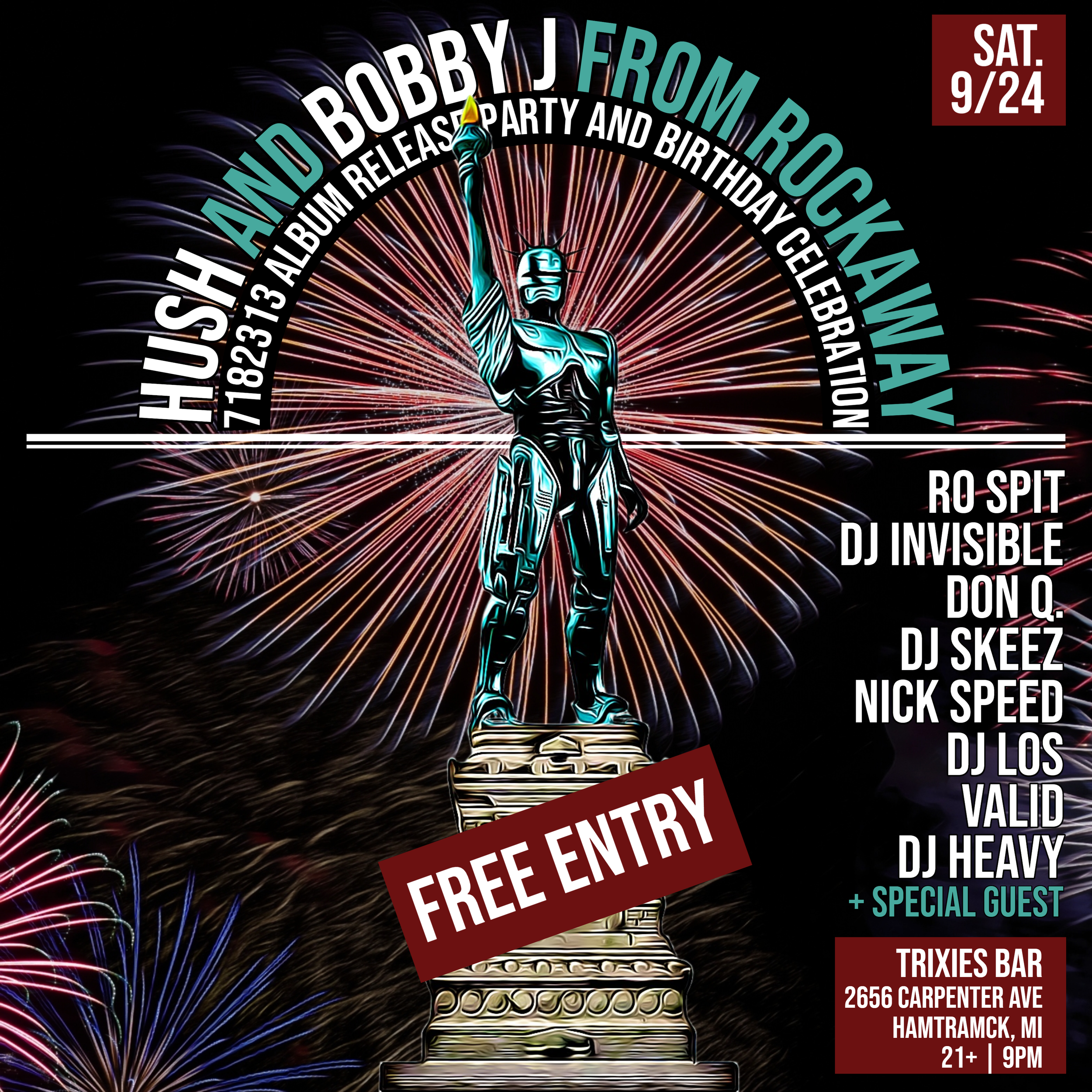 Hush &amp; Bobby J Release Party w/ Ro Spit, Don Q., Valid, Nick Speed, &amp; More