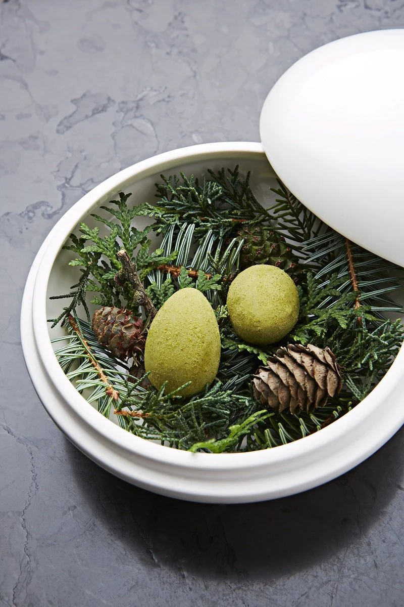 Pine Eggs with Caramel