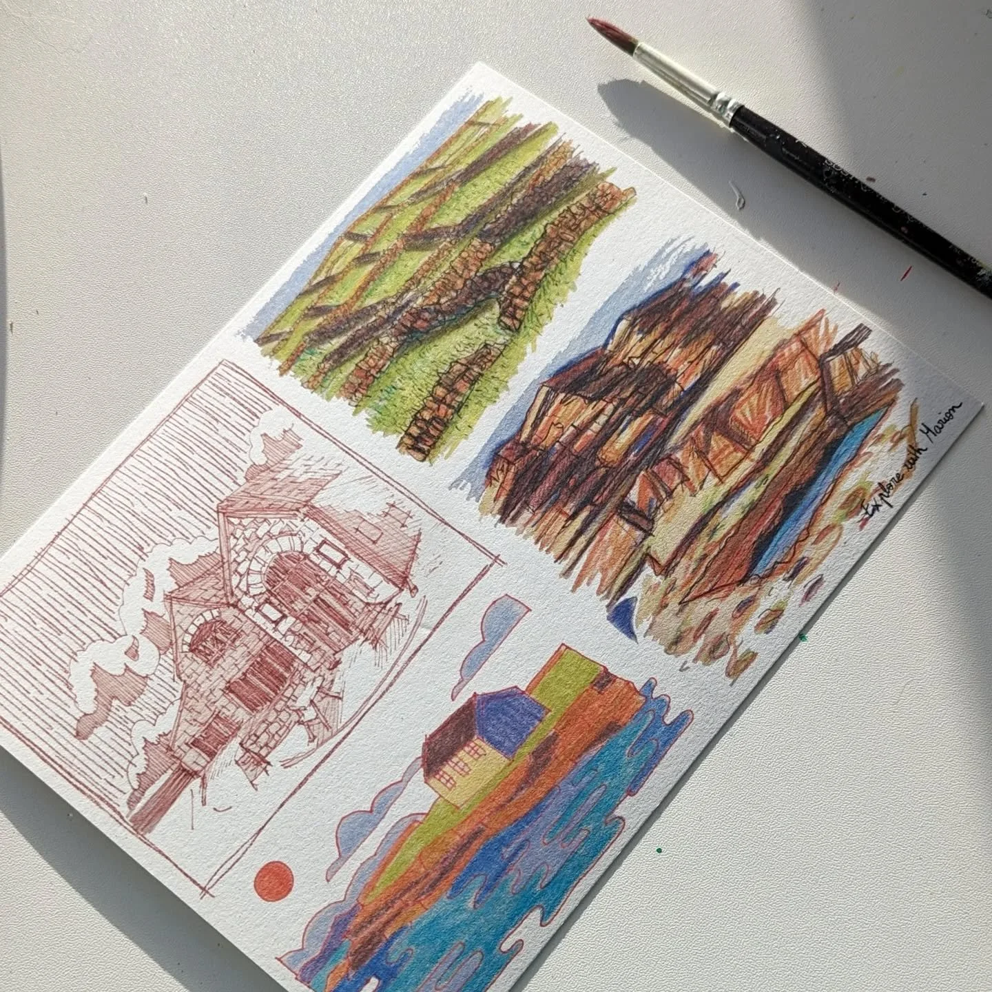 From my sketchbook: Inishmore ✏️🍀
One of the beautiful Aran Islands, home of Dun Aonghasa - a prehistoric clifftop fort, a rectangular natural pool: the Wormhole, the Seal colony and so many stone walls... 

available on www.explorewithmarion.com

#