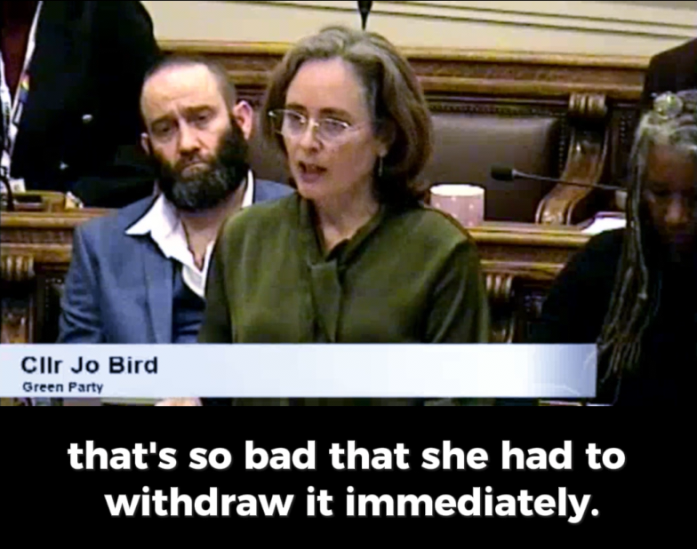 Watch the Leader of Wirral Council try to silence questions on her blatant conflict of interest.