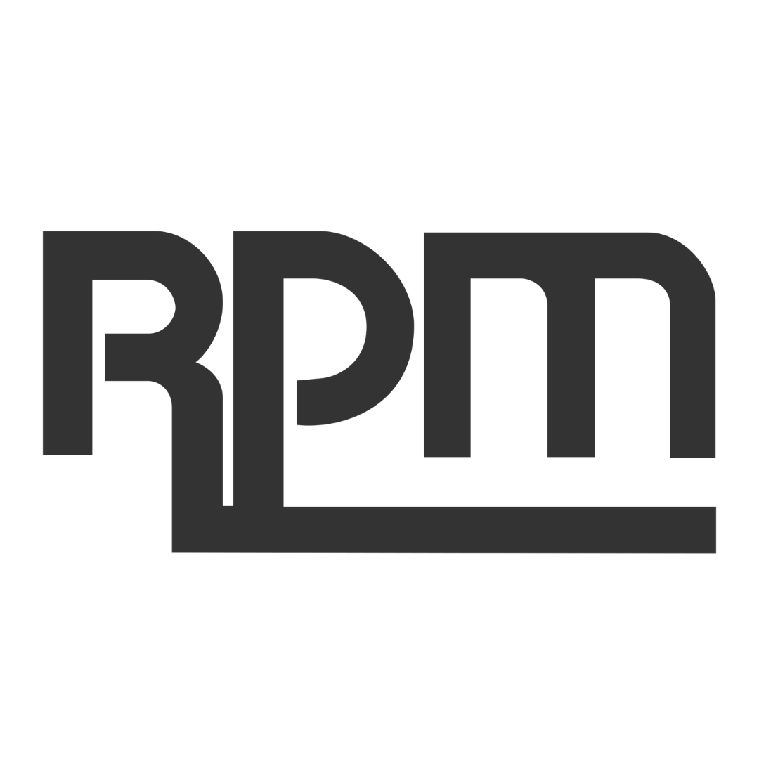RPM logo in black and gray text.