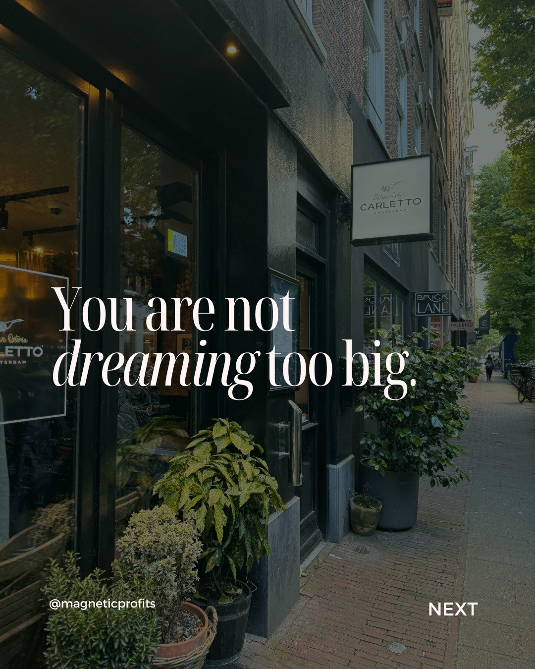 If you could sit across from the version of you who started this business...

What would you say?

I&rsquo;d tell her:

✨ You&rsquo;re not dreaming too big.
✨ You&rsquo;re going to change lives.
✨ You're going to help more women in business become mi