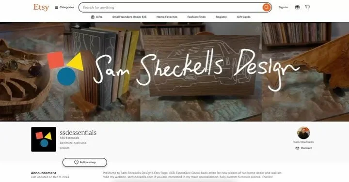 Wait WHAT? Sam Sheckells Design&rsquo;s Etsy page is now live! It&rsquo;s called SSD Essentials. Here&rsquo;s how to use it:

1. Search &ldquo;SSDEssentials&rdquo; on Etsy or follow the link in my bio or attached to this post
2. Add all of my items t