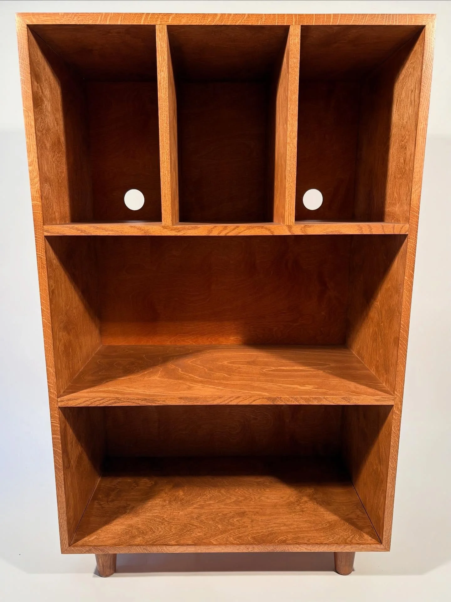 Project 037: Record Cabinet.

My client wanted a vinyl record cabinet/turntable stand to replace their old one as they settled into their new home. The old cabinet did not match the furniture in the rest of the room and they wanted a larger piece tha