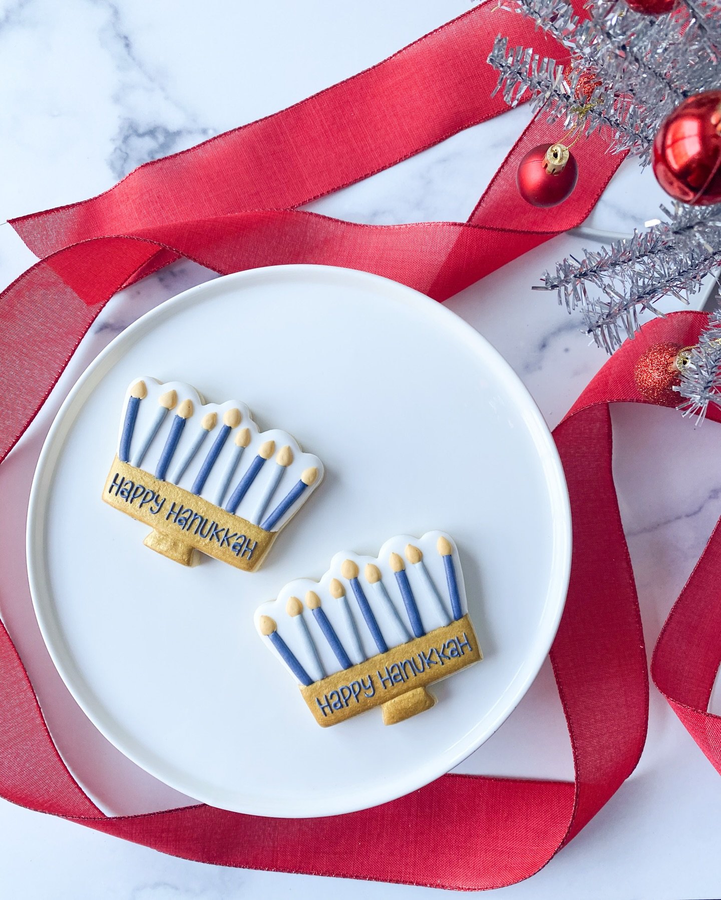 Happy first night of Hanukkah! 

Believe it or not, these cookies from 3 years ago are the only time I&rsquo;ve ever made Hanukkah cookies! I&rsquo;m Jewish, and little known secret, Hannukah isn&rsquo;t one of our big holidays! Celebrating Hannukah 