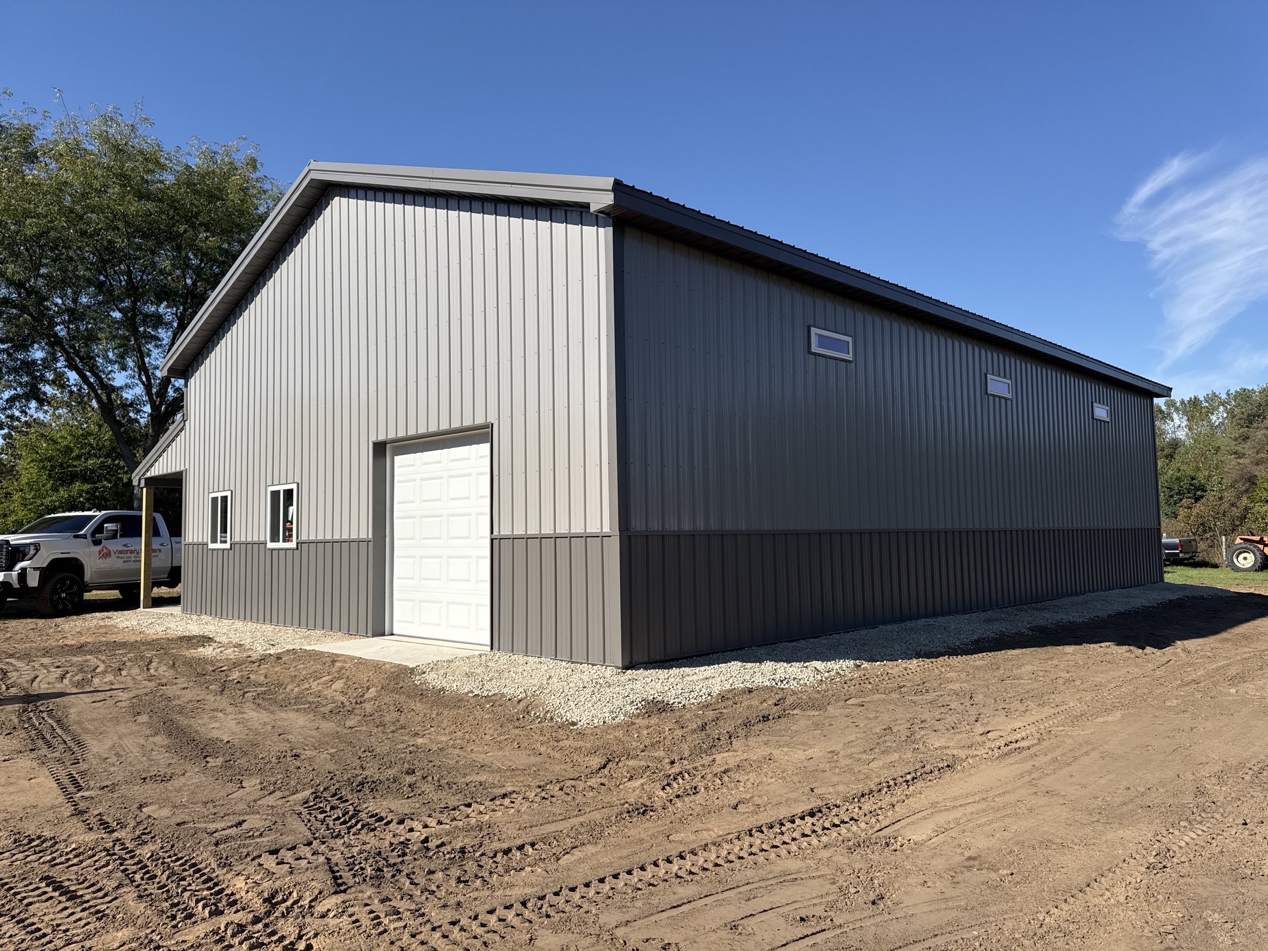 Exterior of a pole barn