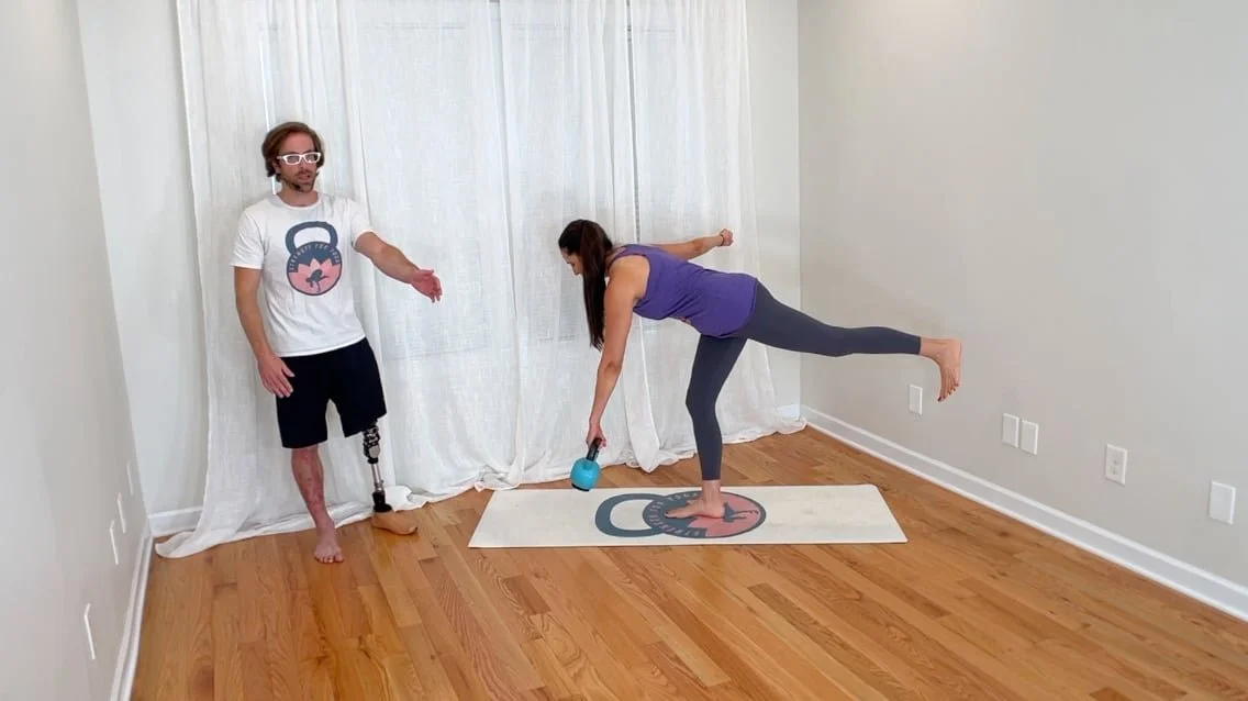 Warrior 3 Pendulum (Kettlebell)