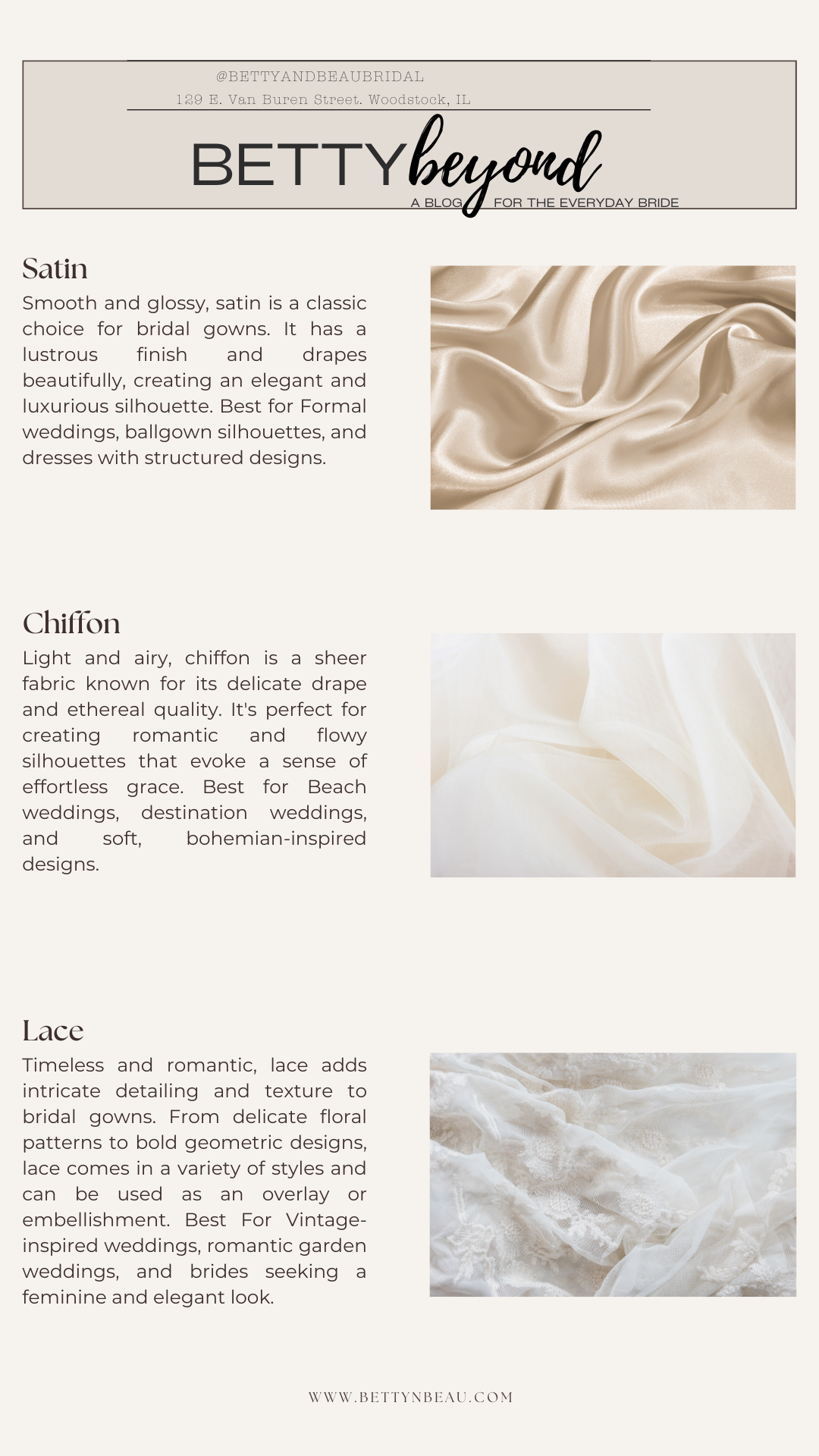 A Guide to Bridal Gown Fabrics: Choosing the Perfect Material for Your