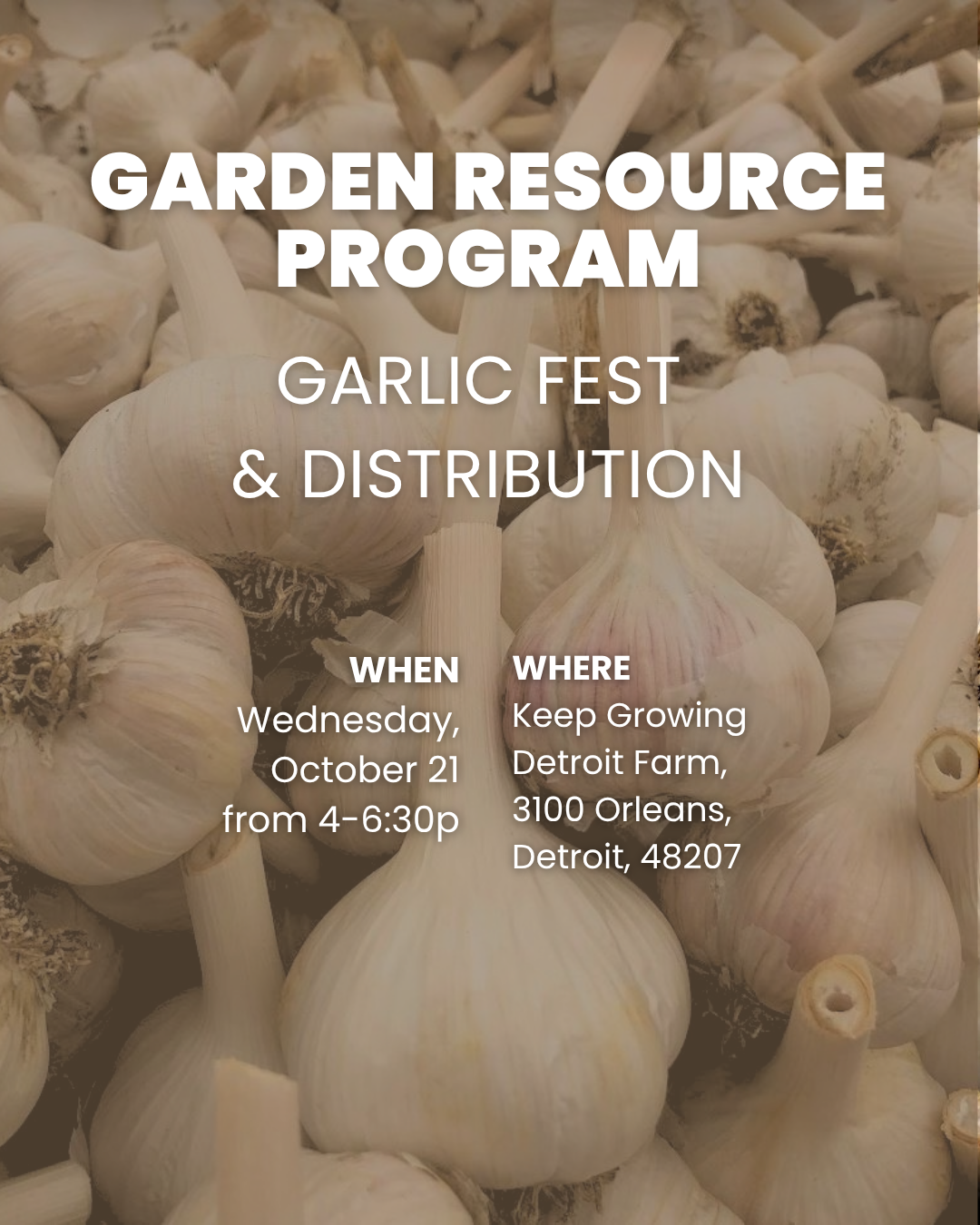 🧄 GARLIC FEST &amp; DISTRIBUTION 2026