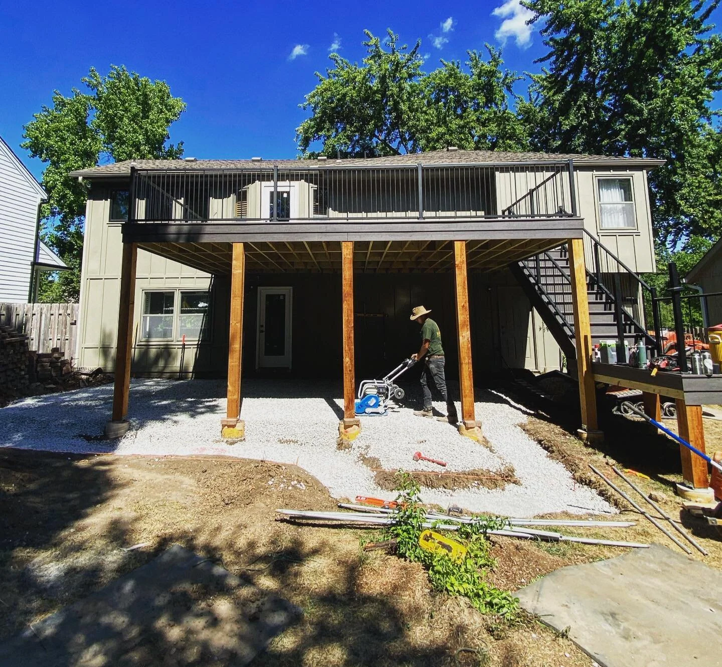 Don&rsquo;t ever skimp on the base-work of your patios. Whether it be fine tuning the sub-base or base, the depth of gravel, or proper compaction; each of these things play a crucial role in making sure your patio stands the test of time! 
.
.
.

#pa