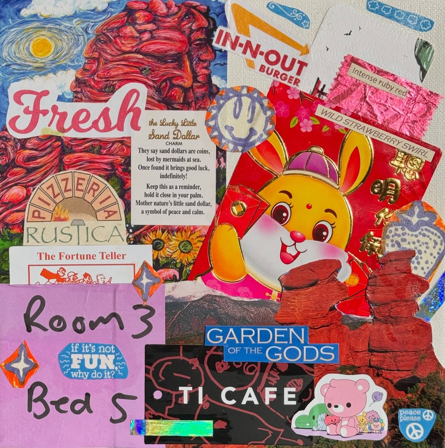 a lil late making/posting this but,, junk collage ft. junk from my colorado trip :) #collage #art #artist