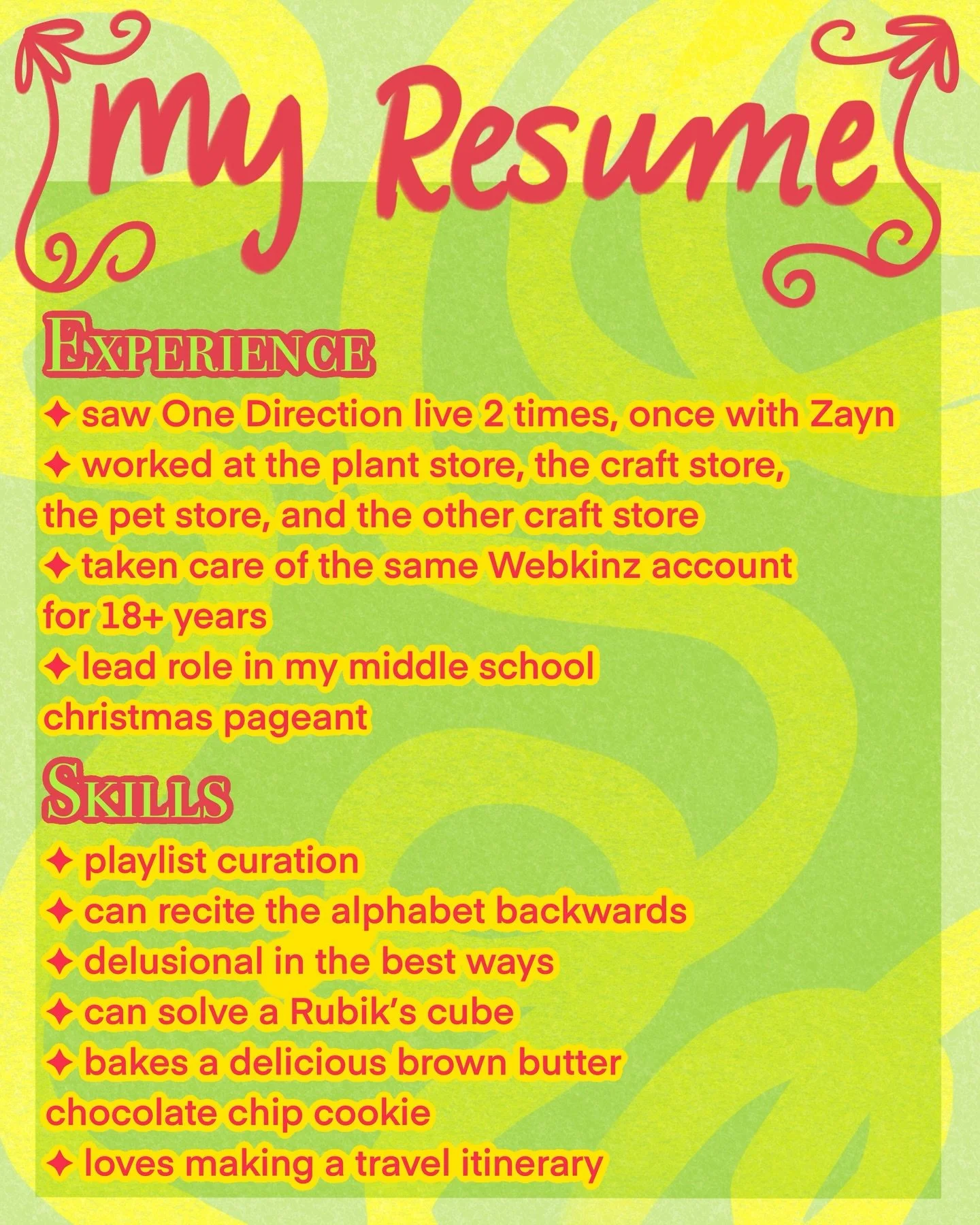 updated my resume, anyone hiring?