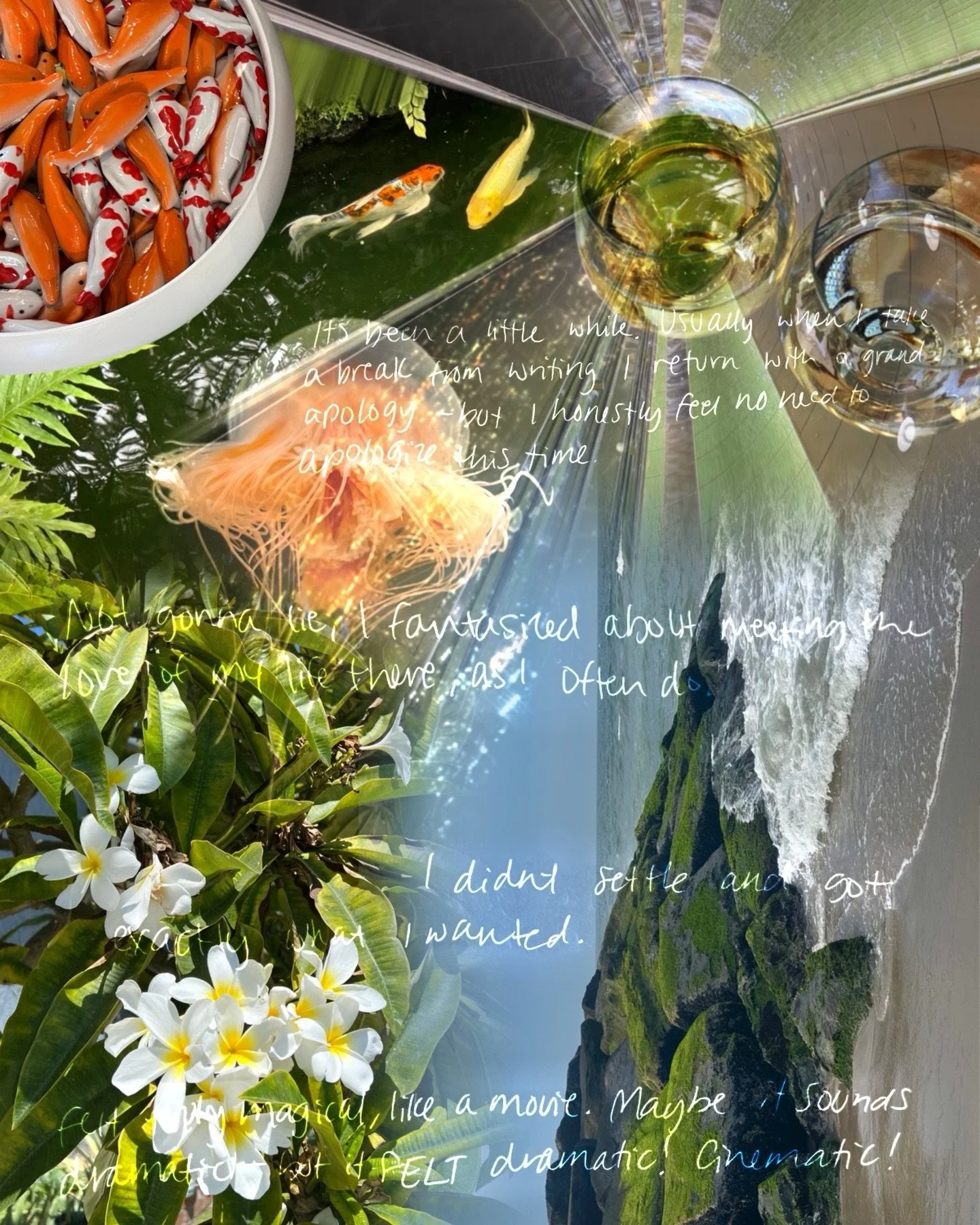 throwback images from my camera roll and words from my latest journal #collage #digitalart