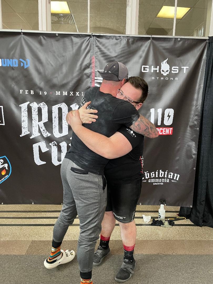 Seth and his coach at the end of a long day.  The bond these 2 have is incredible