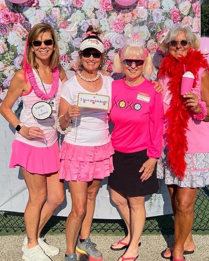 Today was the 1st Annual Pigtails and Paddles pickleball tournament for women held at Knollwood Country Club. The tournament benefitted Hello Gorgeous, a local non-profit that helps women battling cancer. It was a great day full of pickleball and fun