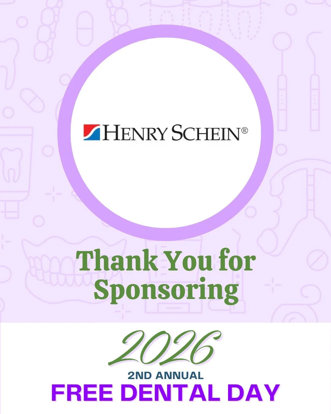 A special thank you to Henry Schein for supporting the 2026 Free Dental Day. Events like this are possible because of the generosity and involvement of sponsors who believe in expanding access to healthcare within our communities. We are grateful for
