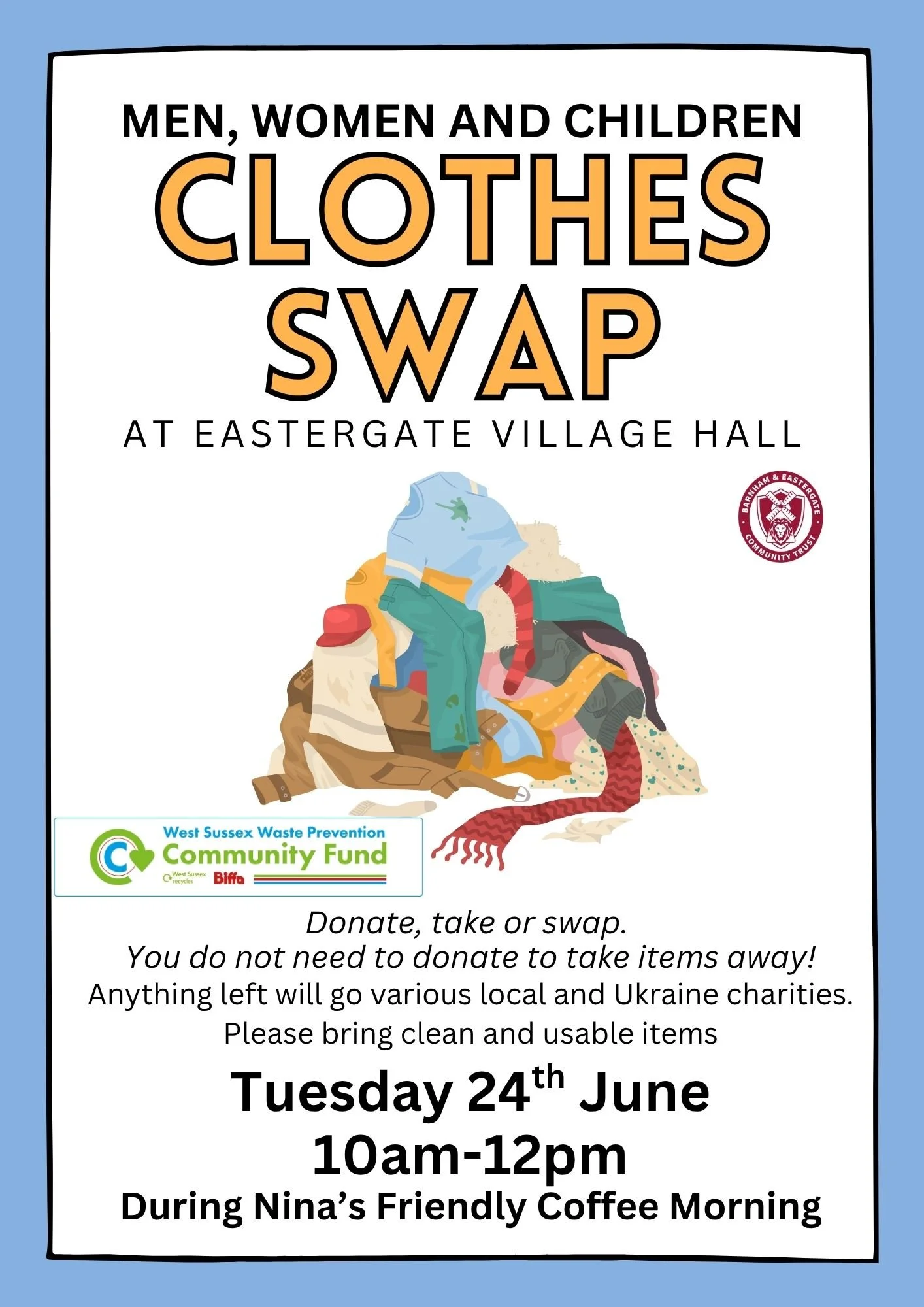 Clothing Swap At Eastergate Village Hall