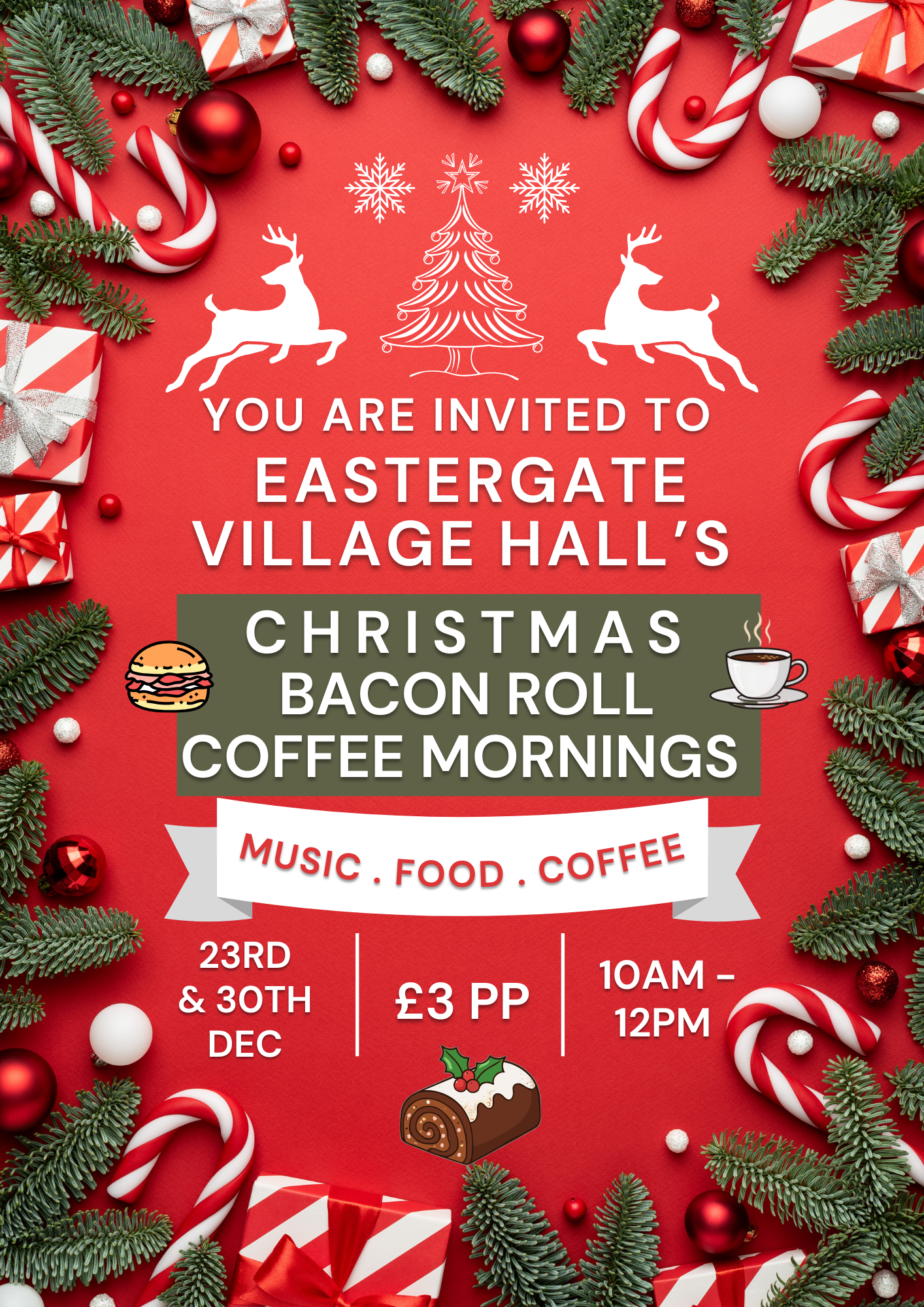 Christmas Bacon Roll Coffee Morning 