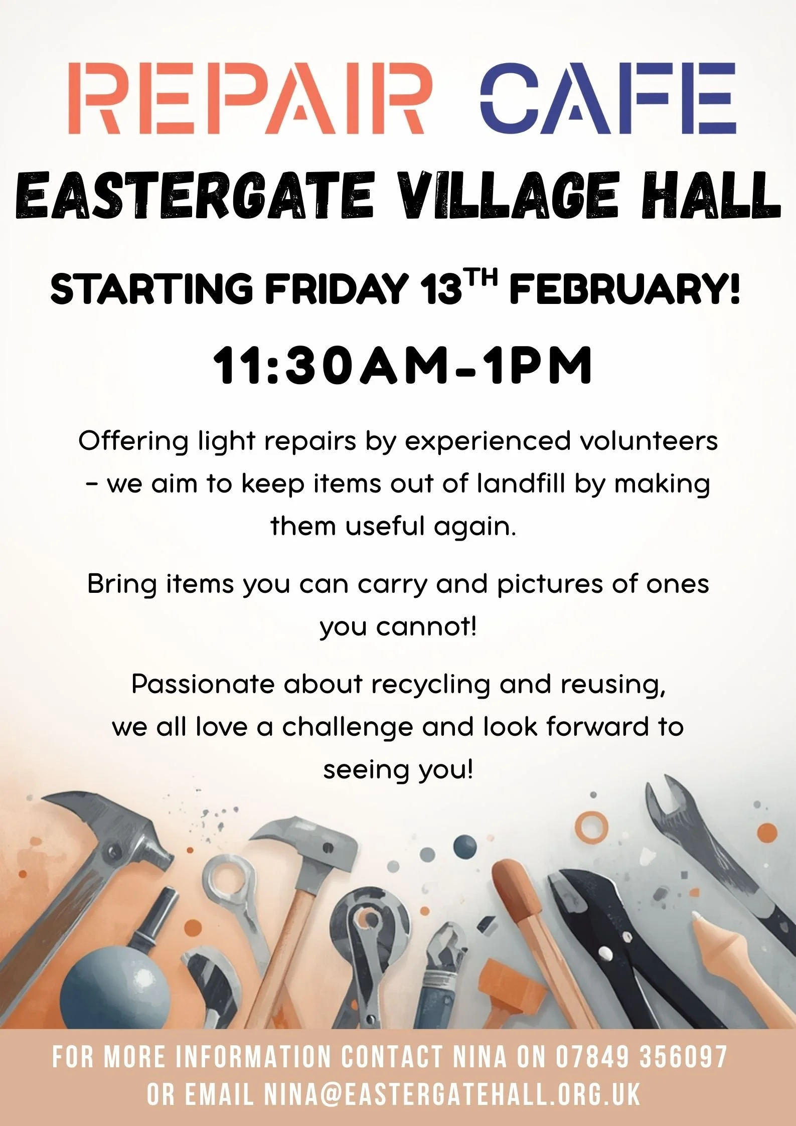 Repair Cafe at Eastergate Village Hall