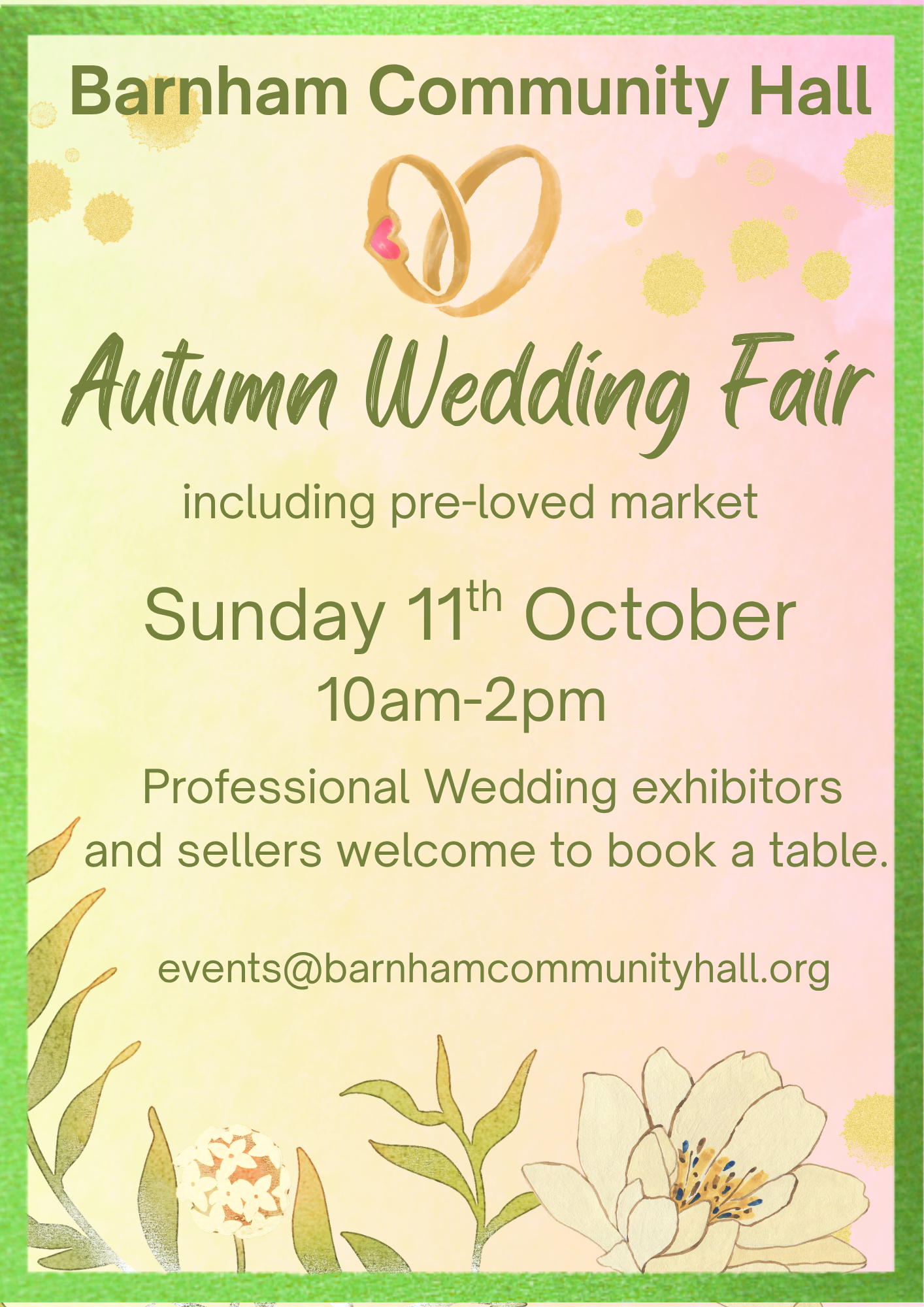 Autumn Wedding Fair & Preloved Market