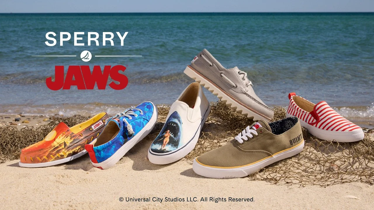 Step into JAWS this summer with Sperry's shark film-themed shoes