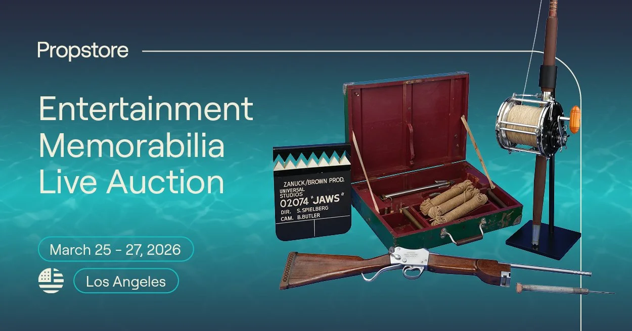 Quint's Fenwick 130lb fishing rod with production-used reel hitting Propstore auction