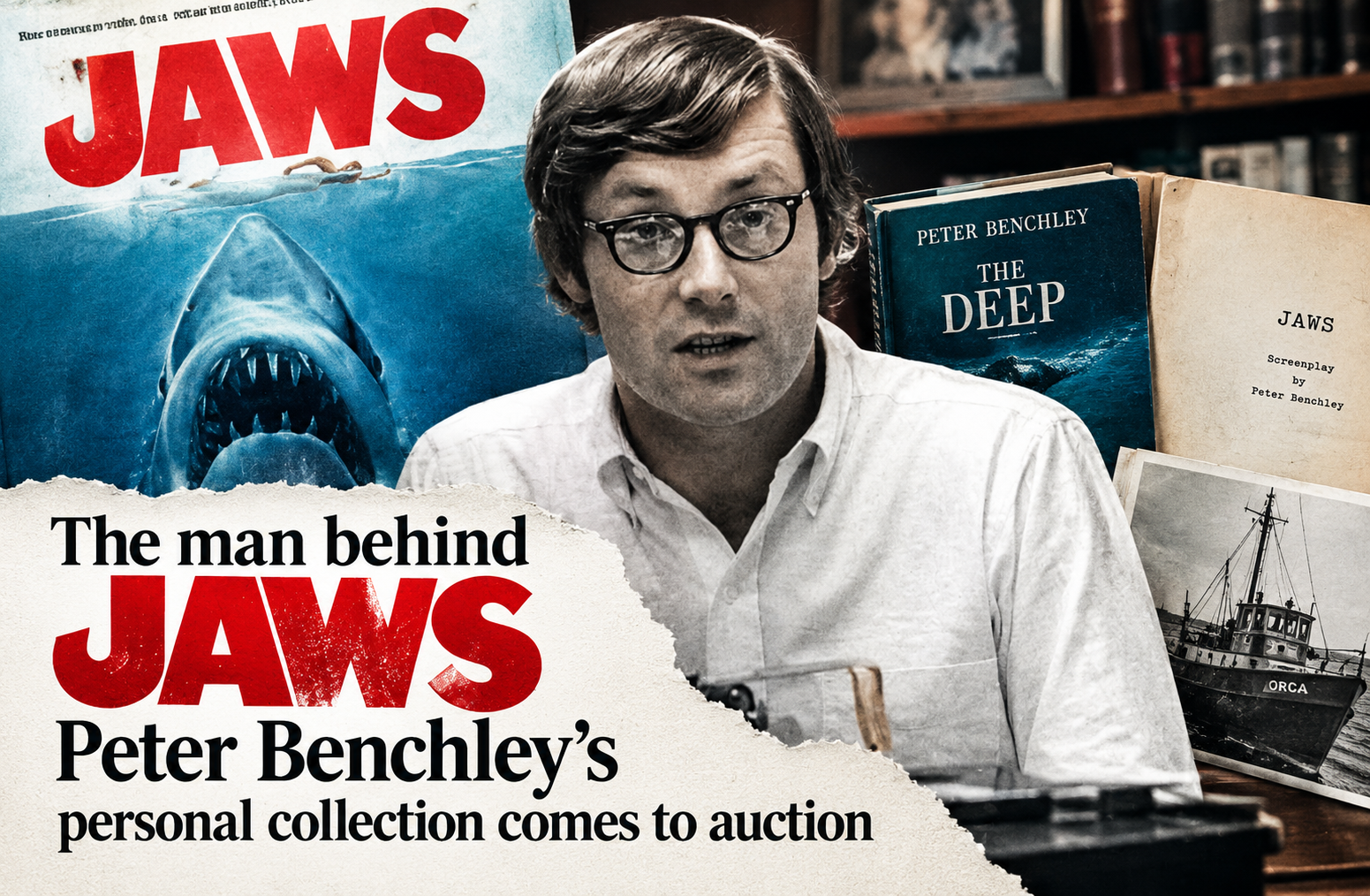  The man behind JAWS: Peter  Benchley’s personal collection  comes to auction