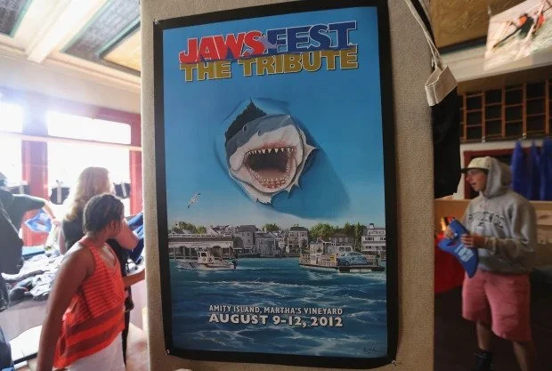 Zoccolo Personalizzato Jaws 2025 Per Il 50° Anniversario Del Film, Uomo, Multicolore, Materiale Tomaia In Ecopelle, Taglia Unica