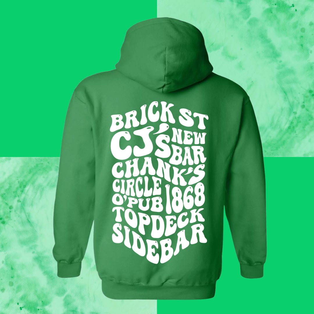 Bars of Oxford Hoodie (Green or White)