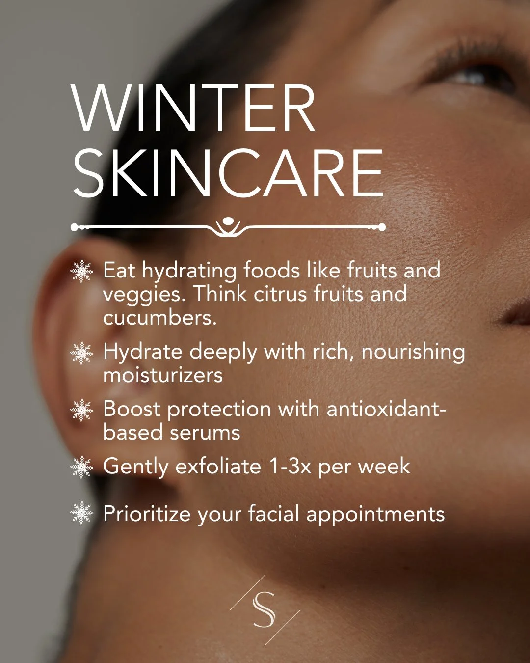 ❄️ Book Your Winter Skin Rescue ❄️⁠
Cold temps outside = thirsty skin inside 💧 Let&rsquo;s change that.⁠
⁠
This winter, glow smarter by:⁠
✨ Eating hydrating foods like citrus fruits &amp; cucumbers⁠
✨ Prioritizing your facial appointments (your skin