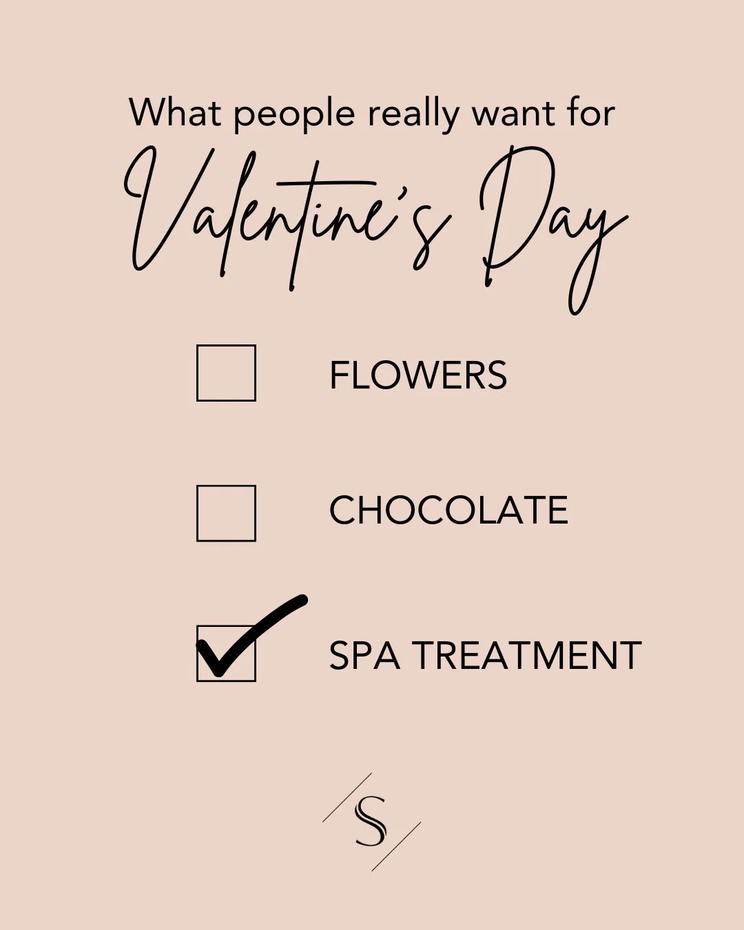 💘 Valentine&rsquo;s Day Wishlist:⁠
✨ Flowers? Cute.⁠
🍫 Chocolates? Delicious.⁠
💆&zwj;♀️ Spa treatments? ABSOLUTELY YES.⁠
⁠
Facials, massages, and serious self-care are what everyone really wants for Valentine&rsquo;s Day. Nothing says &ldquo;I lov