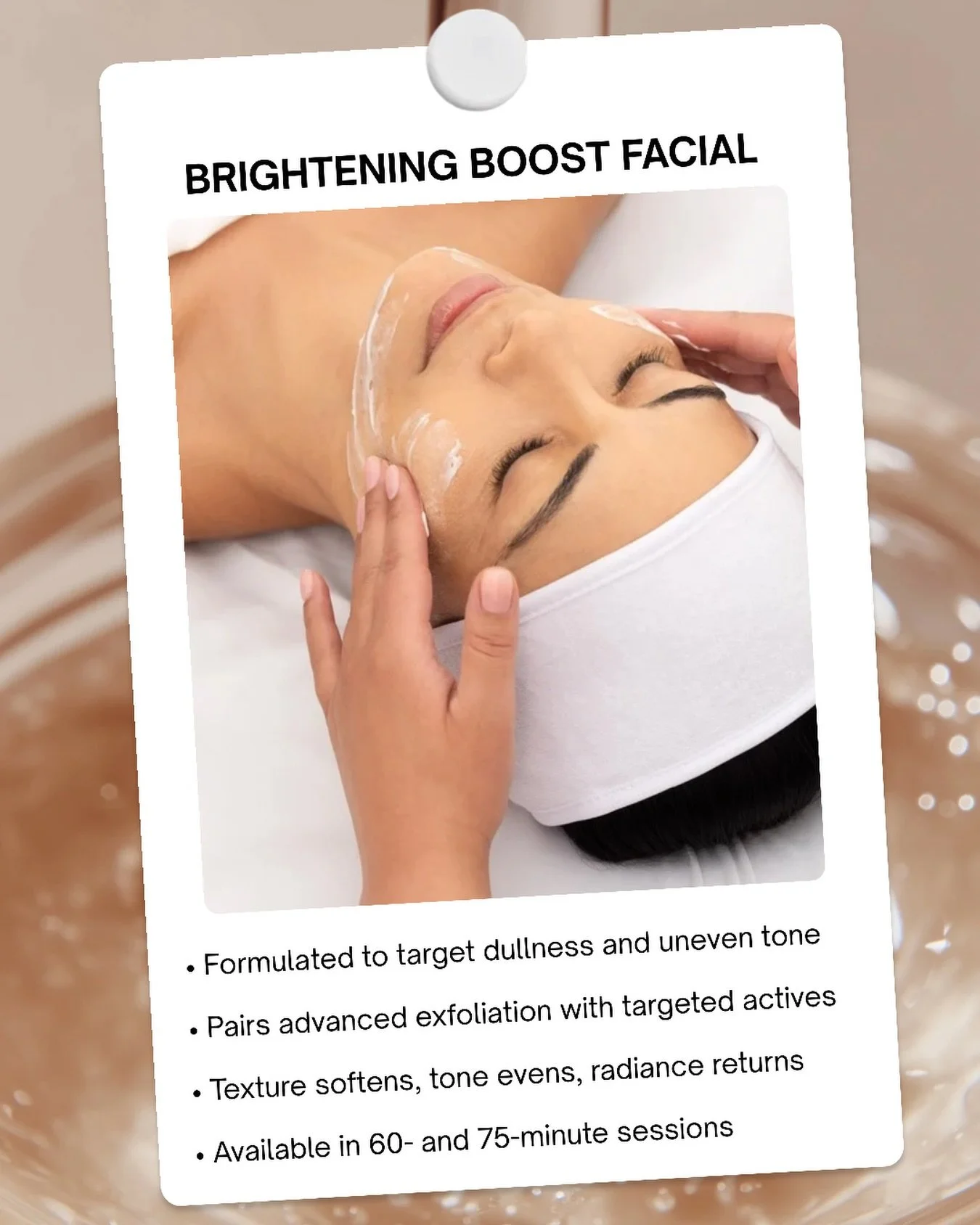 Dull, uneven skin? Let&rsquo;s fix it. Advanced exfoliation plus targeted actives softens texture, evens tone, and brings your glow back. This seasonal special won&rsquo;t be around long, so book while you can. 60 or 75 minutes. Link in bio to book. 