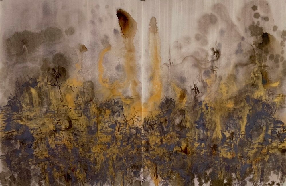 Gold Perfume 30" x 44"
