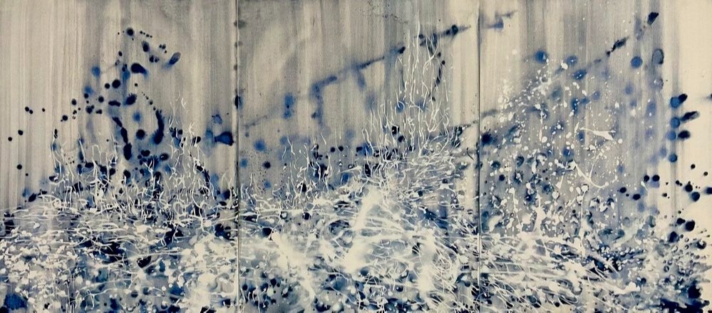 Delft Fountain 30" x 66"