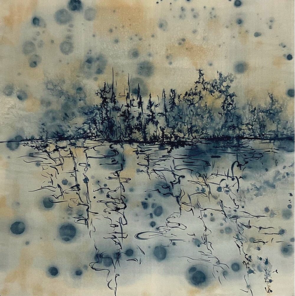 Floating World 24" x 25"