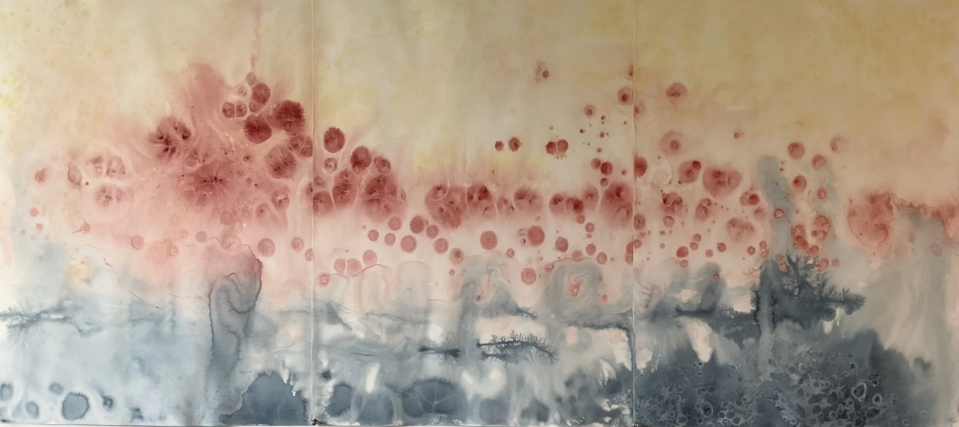 Floating Roses II     30"x66"