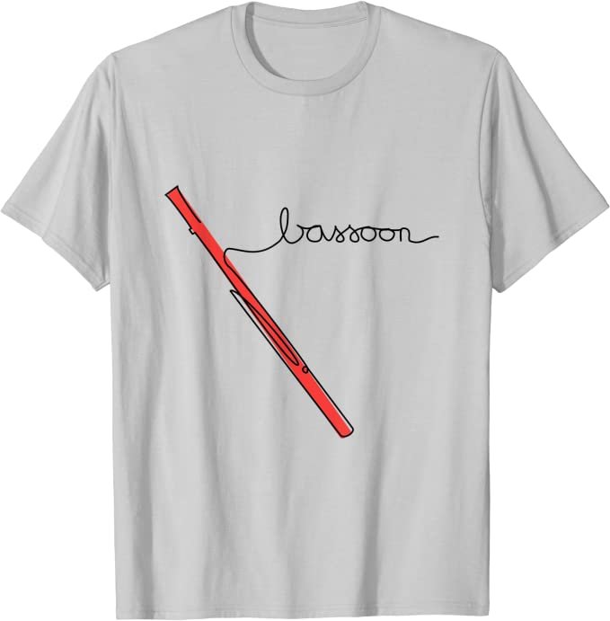 Minimal Bassoon Script Shirt