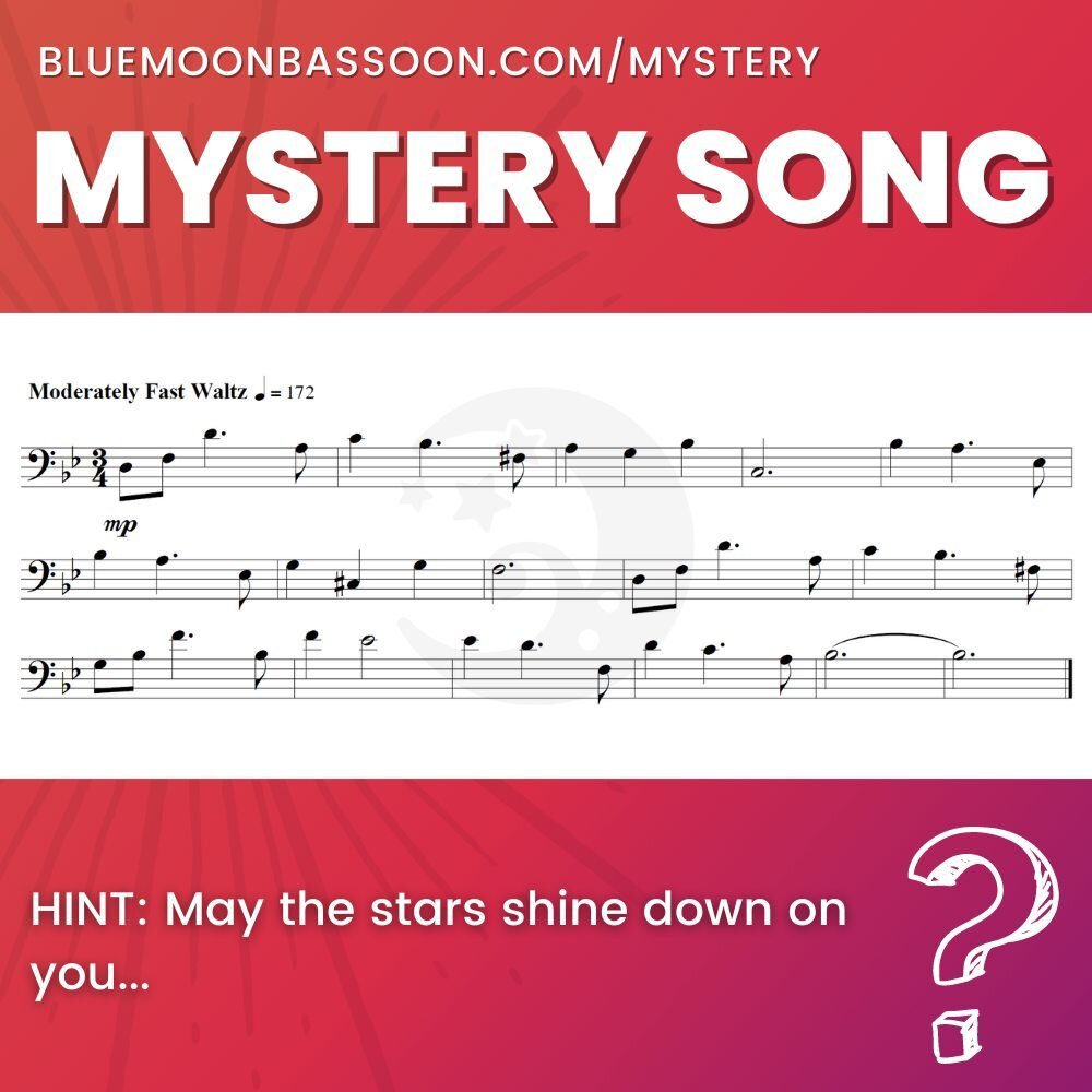Sightread this #mysterysong and leave a 🌠 in the comments if you recognize the melody!⁠
⁠
🔍 More mystery songs for #bassoon from movies/tv/pop/video games at the #linkinbio⁠
.⁠
.⁠
.⁠
.⁠
.⁠
#mysterysongs #bassoongoals #bassoonisforeveryone #bassooni