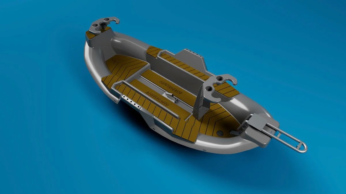 rear view of raft insert