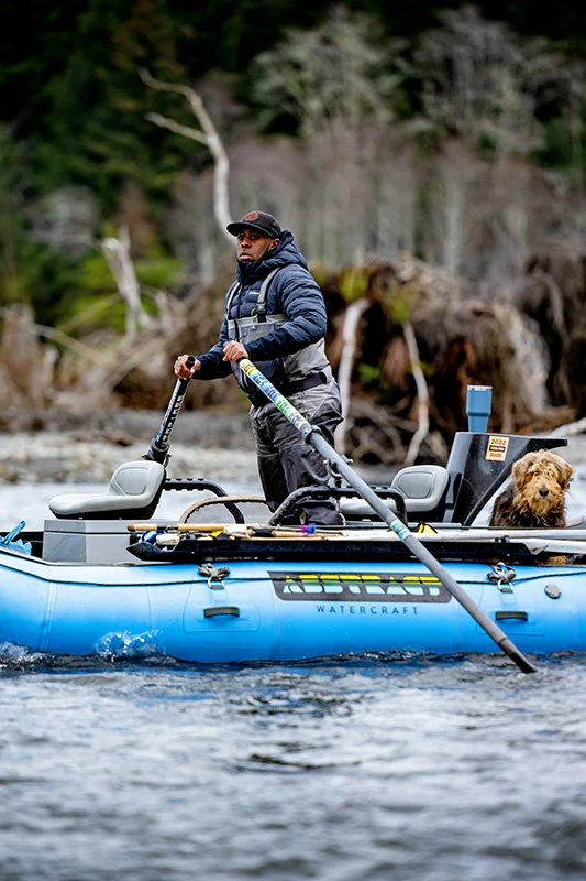 Angler Head Raft Developing Angling Raft Boat — Abstract Watercraft