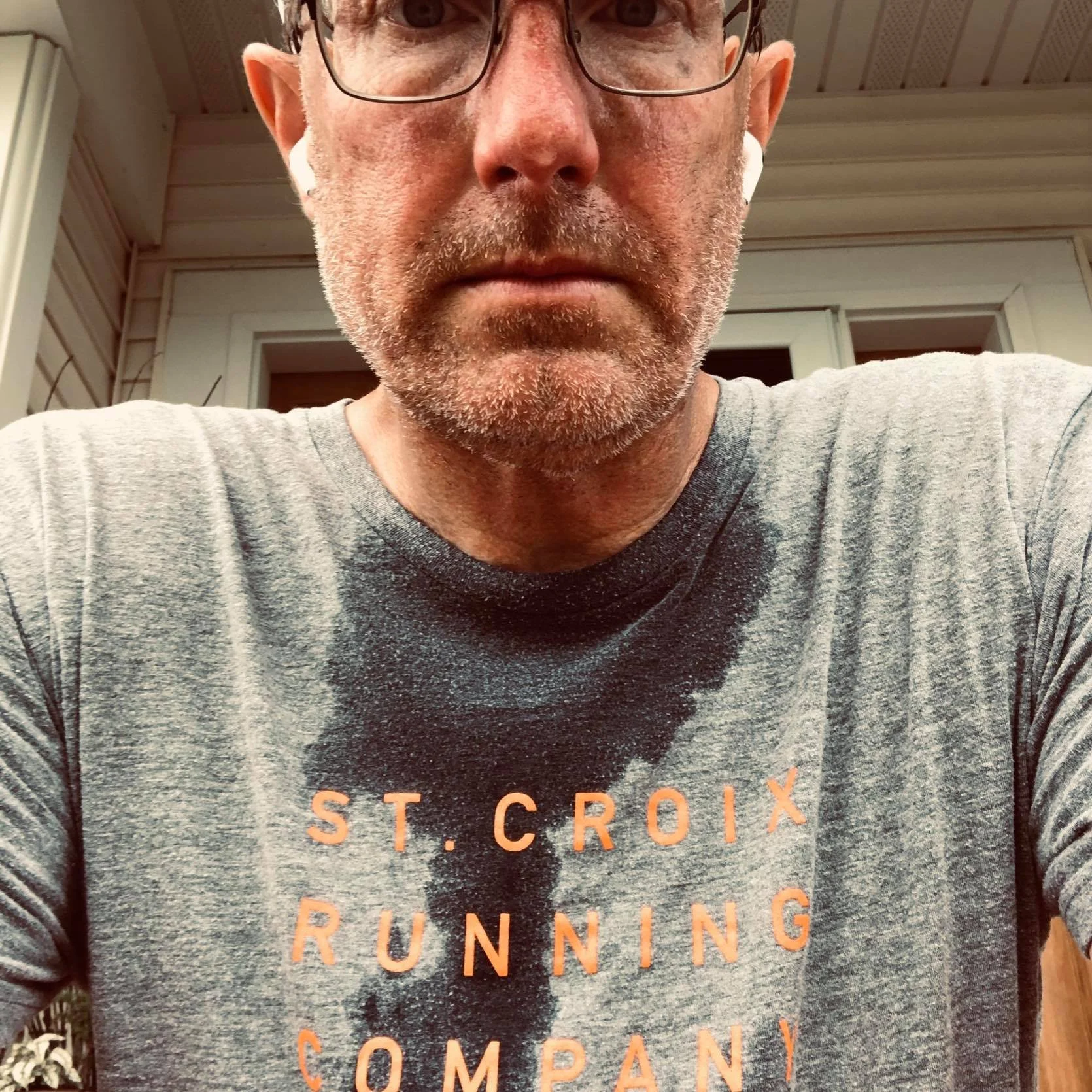 Chris Swenke contemplating after a run.