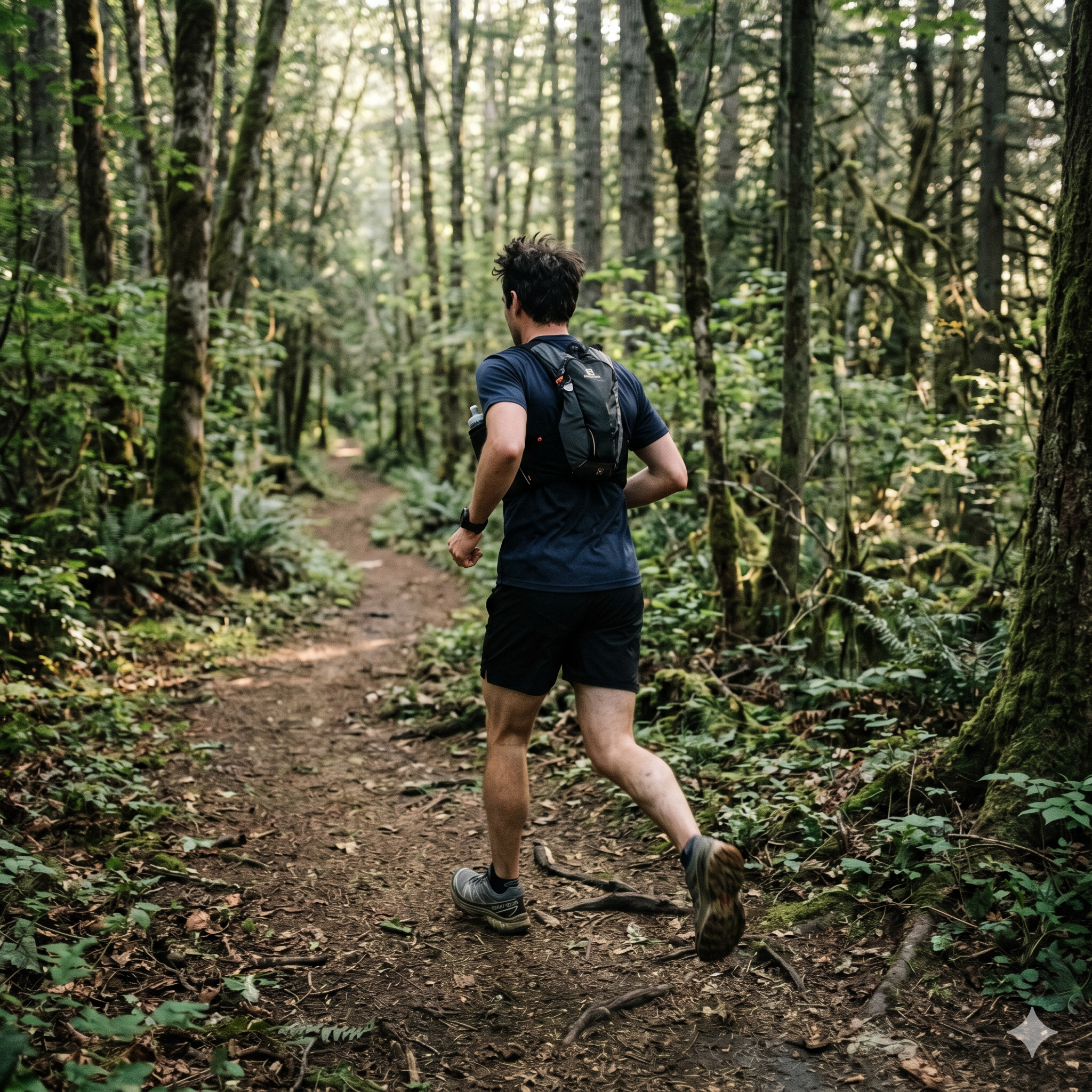 Solo trail runner